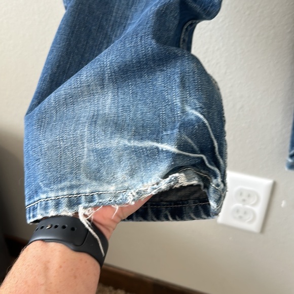 Men's B Tuff Zac Blue Denim Jeans Bootcut 28” x 34" Western Cowboy - Picture 9 of 14